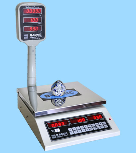 Price Computing Scale - Metal Body, 250mm x 300mm Pan Size, 10/20/35 kg Capacity, 1/2/5 g e valu