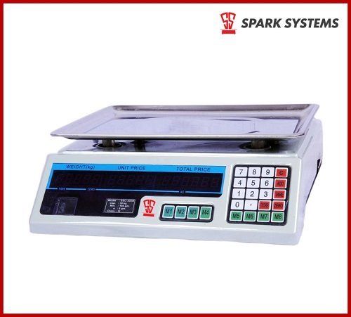 Price Computing Scale - 30 Kg Capacity, 5 g Accuracy, 240 x 340 mm Platter Size | Premium Quality Components, Cutting Edge Technology