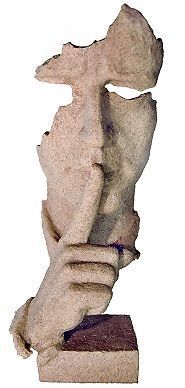 Antique Piece Half Face Stone Made Sculpture