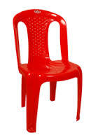 Without Handle Red Plastic Chair 