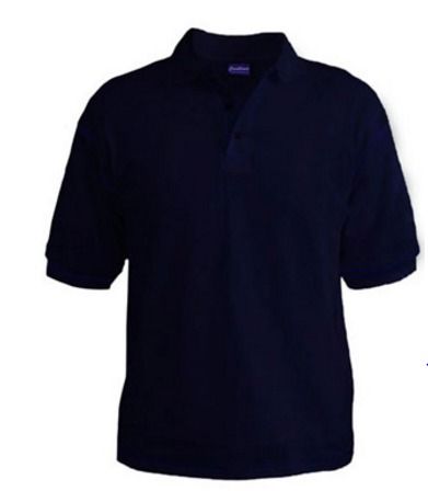 Plain Navy Blue Collar T Shirt