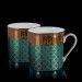 Falaknuma Teal & Gold Coffee Mug Set