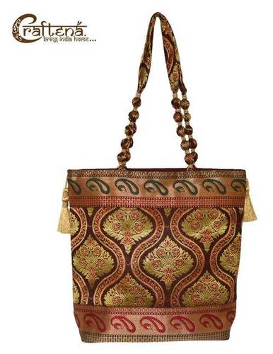 Embroidered Golden Thread Silk Bags