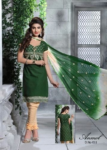 Ladies Embroidered Cotton Dress Material Fabric