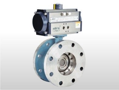 Pneumatic Rotary Actuator Operated Double Eccentric Flange Butterfly Valve