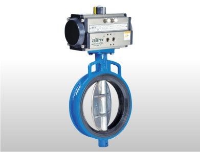 Pneumatic Rotary Actuator Operated Wafer Type Butterfly Valve