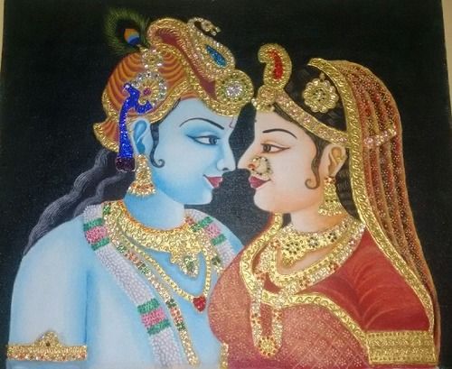 Radha Krishna Gold Paintings