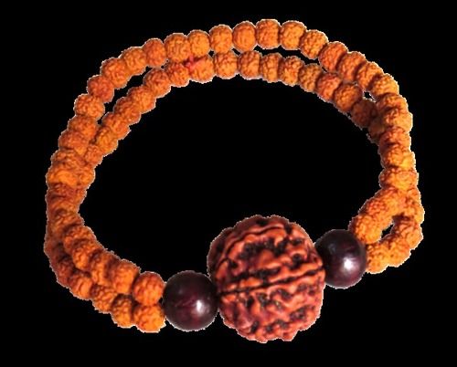 Six Mukhi Rudraksha With Lal Chandan Beads