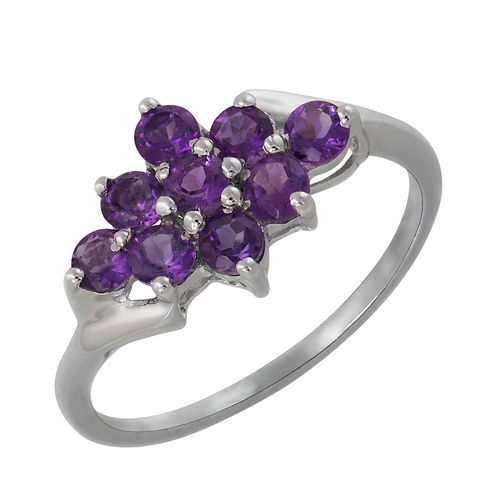 925 Sterling Silver Girl Wedding Amethyst Ring