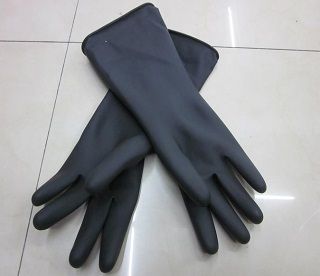 Black Latex Industrial Gloves