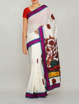 Pure Kerala Kasavu Cotton Zari Border Saree