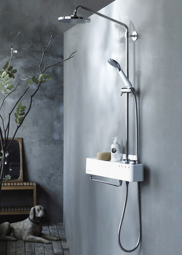 Wall-Mounted Shelf & Towel Bar - Cebien 'UP-B' Shower Set