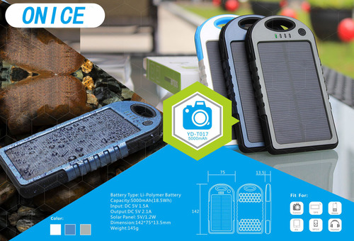 सोलर मोबाइल चार्जर Yd-T016