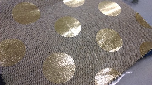 Jute Gold Print Fabric