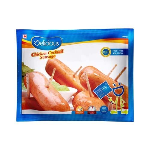 Chicken Cocktail Sausage - Juicy Tender Chicken Meat, Available In 250gm, 500gm, 1kg - Rich Spicy Flavor Appetizers