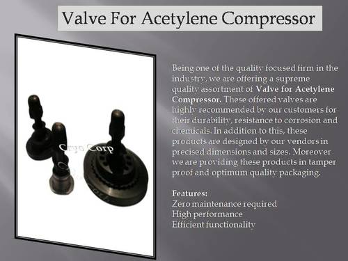 Valve For Acetylene Compressor