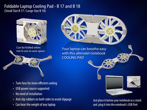 Laptop stand with USB Fan (Large)