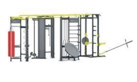 Multifunction X Shape Expander - Tubular Steel Structure, 7489x3139x2446 mm | High-Class Epoxy Coated Finish, Adjustable Range of Motion Limiter for Flexible & Extension Workouts