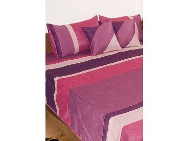 Single Bed Sheet Flower Polka Rosepink Multi