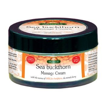 Massage Cream - Silky Texture, Nourishing Seabuckthorn Oils & Swiss Garden Cress Extract, Softens Skin, Enhances Collagen, Protects Against Oxidative Damage, Leaves Skin Toned and Glowing