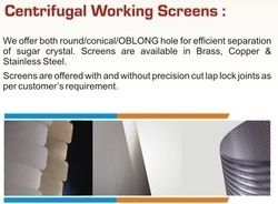 Centrifugal Working Screens