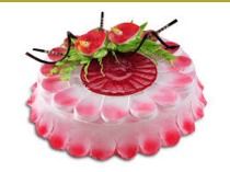 Eggless Strawberry Cake