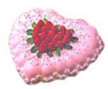 Heart Shape Strawberry Cake