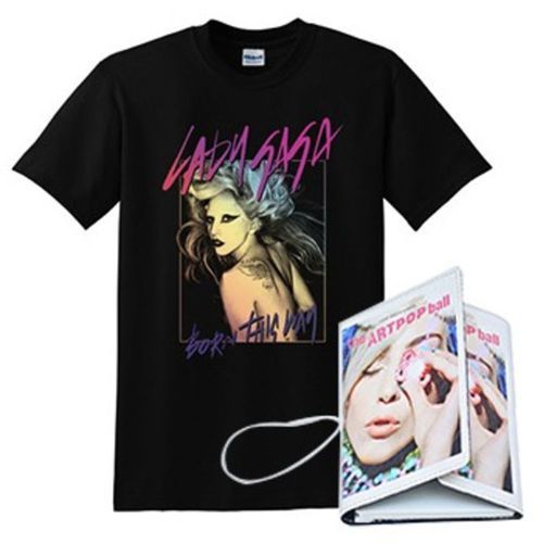 Lady Gaga Combo BTW 80s Black T-Shirt