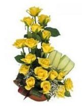 Yellow Rose In Basket