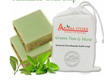 Green Tea and Mint Organic Natural Handmade Soap