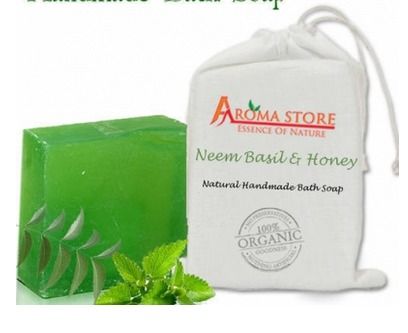 Neem Basil and Honey Handmade Soap