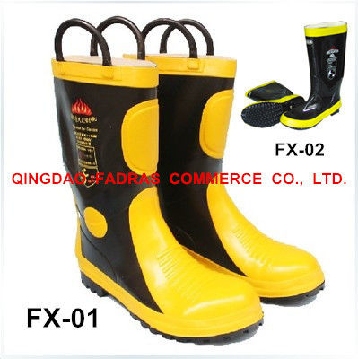 Rubber Fire Fighting Boots Safety Protective Shoes