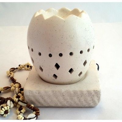 Ceramic White Oval Aroma Electric Oil Diffuser