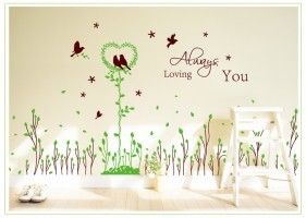 Double Size PVC Wall Stickers Wall Decals Tree Branches And Birds