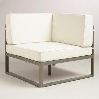 Single Corner Sofa White