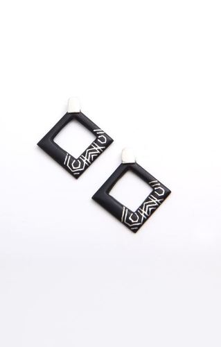 Floral Square Studs Earring