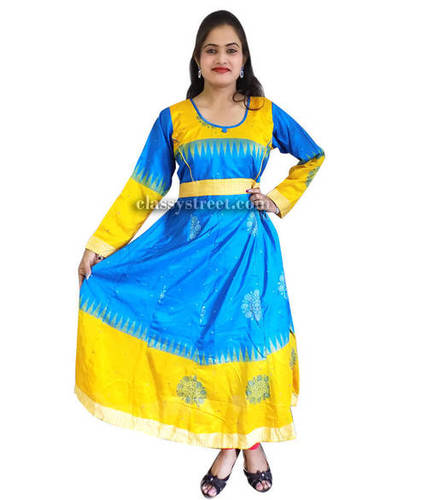 Handloom Anarkali Silk Kurti