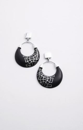 Hoop Danglers With Stud Earring