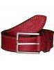 Leather Men'S Belts In Red Color