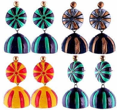 Kurti Terracotta Jhumkas (Earrings)