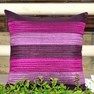 Striped Play Of Purple With Quilting Cushion Cover