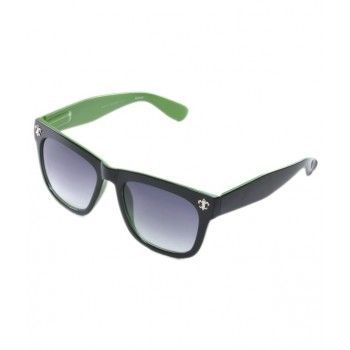 Adine Green Black Frame Wayfarer Sunglasses