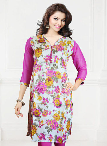 Kurti - Premium Fabric with Gem Accents | Colorful, Trendy Design, Lightweight, Easy to Wash