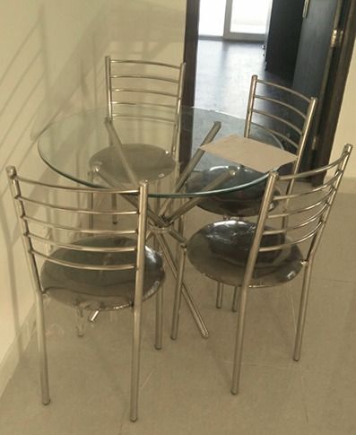 Round Glass Dining Set