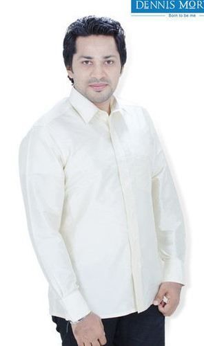 Men'S Lemon Chiffon Parinaya Silk Shirt