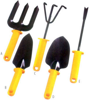 Garden Tools Set of 5 PC with Plastic Handle