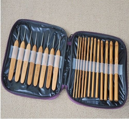 20pcs Bamboo Crochet Hook Set