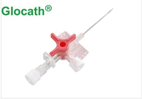 IV Catheter with an integrated three-way stopcock