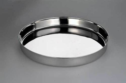 Silver Color Stainless Steel Round Thali for Serving Food