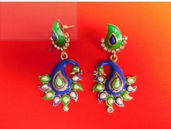 Twin Peacocks Earrings